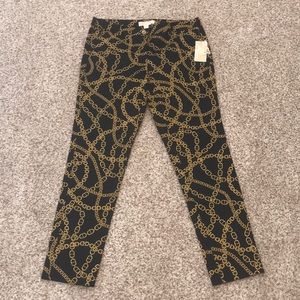 NWT MICHAEL KORS Keegan Chain Print Miranda Pants